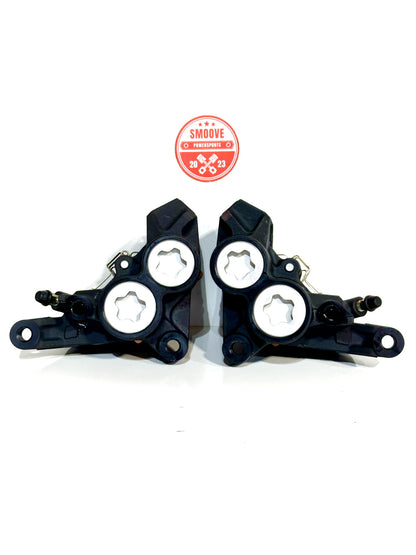 2021-2025 YAMAHA MT07 MT-07 OEM LEFT RIGHT FRONT BRAKE CALIPER SET W/ BRAKE PADS