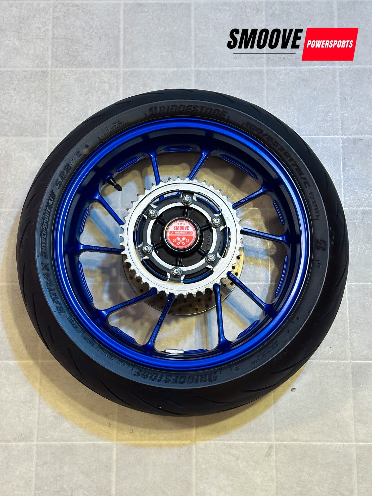 2022-2025 YAMAHA YZF R7 OEM REAR BACK WHEEL RIM SPROCKET ROTOR & TIRE BLUE