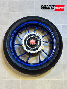 2022-2025 YAMAHA YZF R7 OEM REAR BACK WHEEL RIM SPROCKET ROTOR & TIRE BLUE