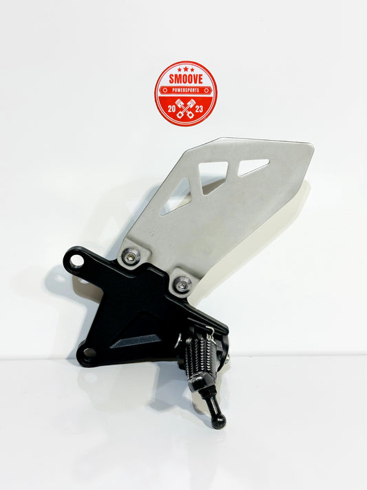 2011-2015 KAWASAKI NINJA ZX10R OEM LEFT RIDER FOOT PEG & FRAME BRACKET ASSEMBLY