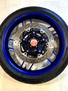 2021-2025 YAMAHA MT09 MT 09 SP OEM FRONT WHEEL RIM TIRE ROTOR ASSEMBLY BLUE