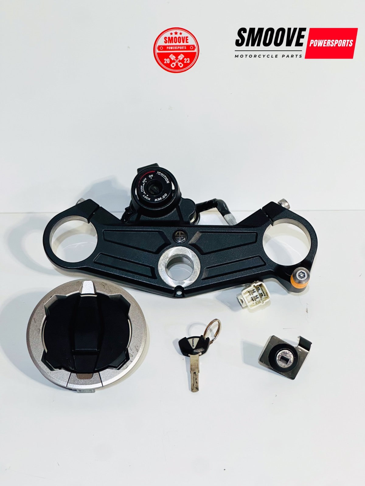 2021-2025 KAWASAKI NINJA ZX10R OEM IGNITION TANK & SEAT LOCK SET W/ TRIPLE TREE