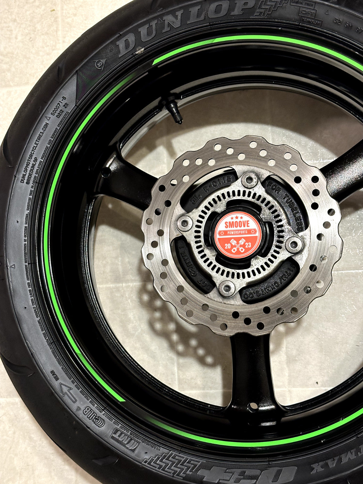 2011-2015 KAWASAKI NINJA ZX10R OEM REAR BACK WHEEL RIM ROTOR SPROCKET TIRE BLACK