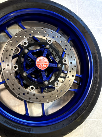 2021-2025 YAMAHA MT09 MT 09 SP OEM FRONT WHEEL RIM TIRE ROTOR ASSEMBLY BLUE