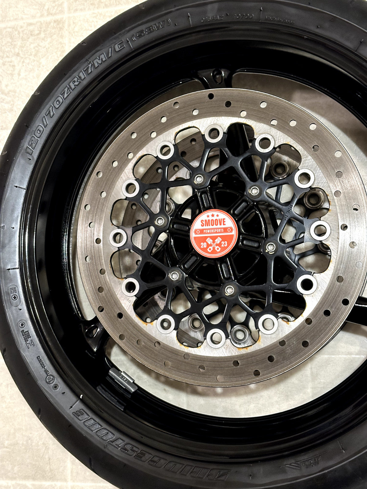 2011-2026 SUZUKI GSXR750 GSXR 750 OEM FRONT WHEEL RIM ROTORS TIRE MINT BLACK