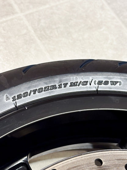 2020-2025 YAMAHA YZF-R1 YZF R1 OEM FRONT WHEEL RIM ROTOR & TIRE ASSEMBLY BLACK