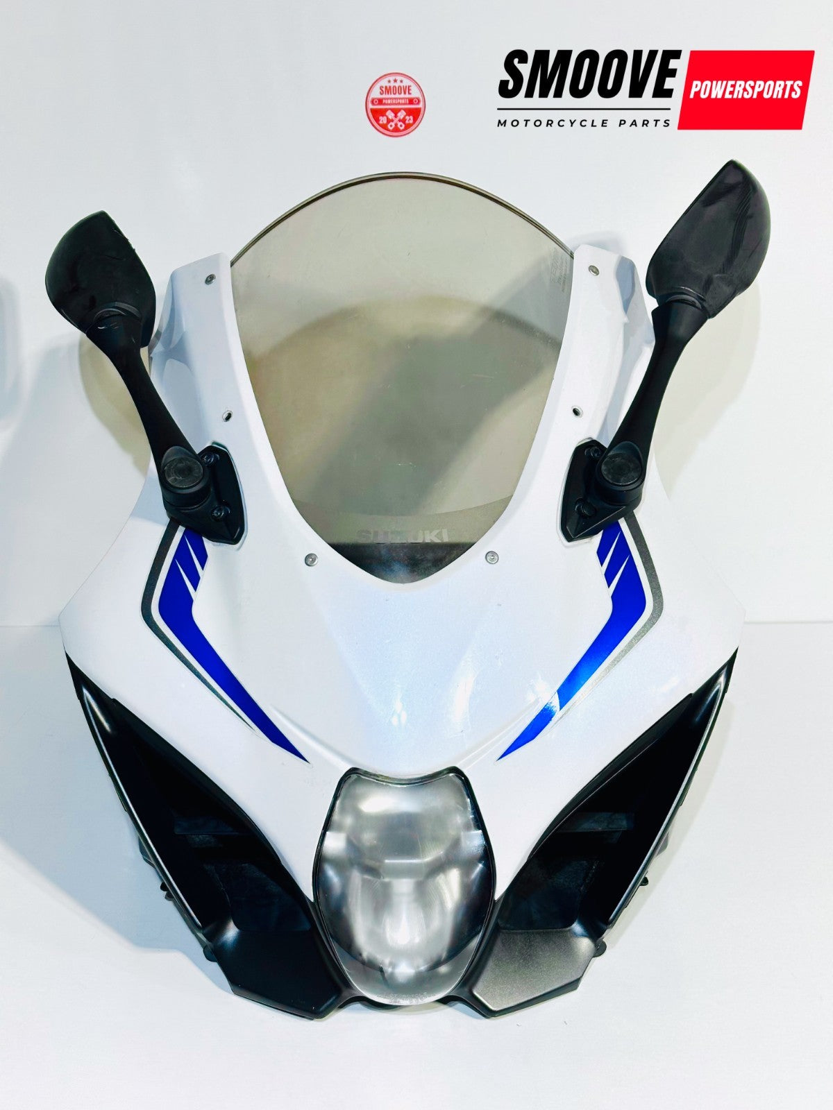 2018 2017-2025 SUZUKI GSXR1000 OEM FRONT HEADLIGHT W/ COWLING & WINDSHIELD WHITE