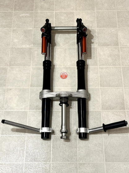 2021-2025 KAWASAKI NINJA ZX10R FRONT FORKS SUSPENSION W/ TRIPLE TREE + CLIP ONS ✅