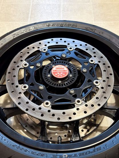 2020-2025 YAMAHA YZF-R1 YZF R1 OEM FRONT WHEEL RIM ROTOR & TIRE ASSEMBLY BLACK