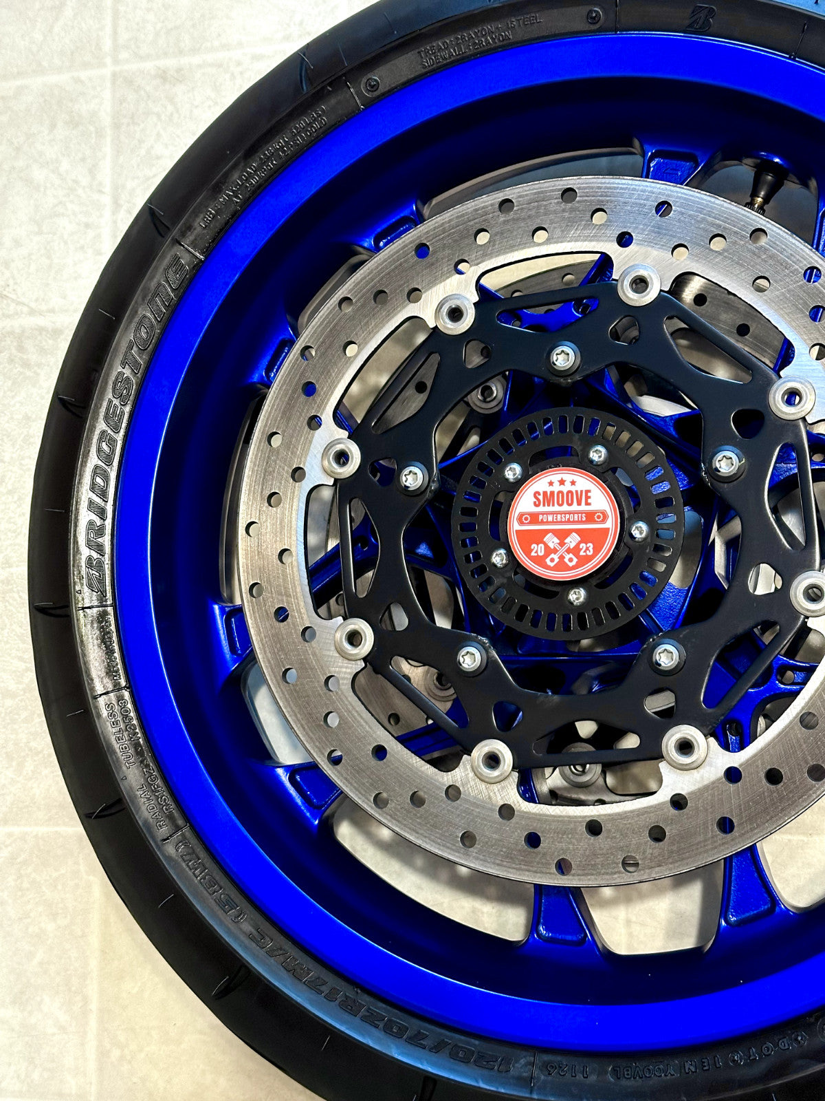 2020-2026 YAMAHA YZF R1 OEM FRONT WHEEL RIM ROTORS & TIRE ASSEMBLY BLUE