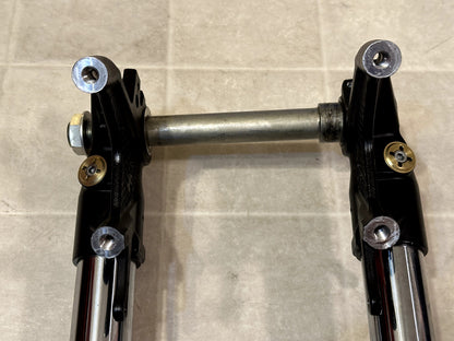 2017-2025 SUZUKI GSXR1000 OEM FRONT FORKS SUSPENSION W/ TRIPLE CLAMPS & CLIP ONS