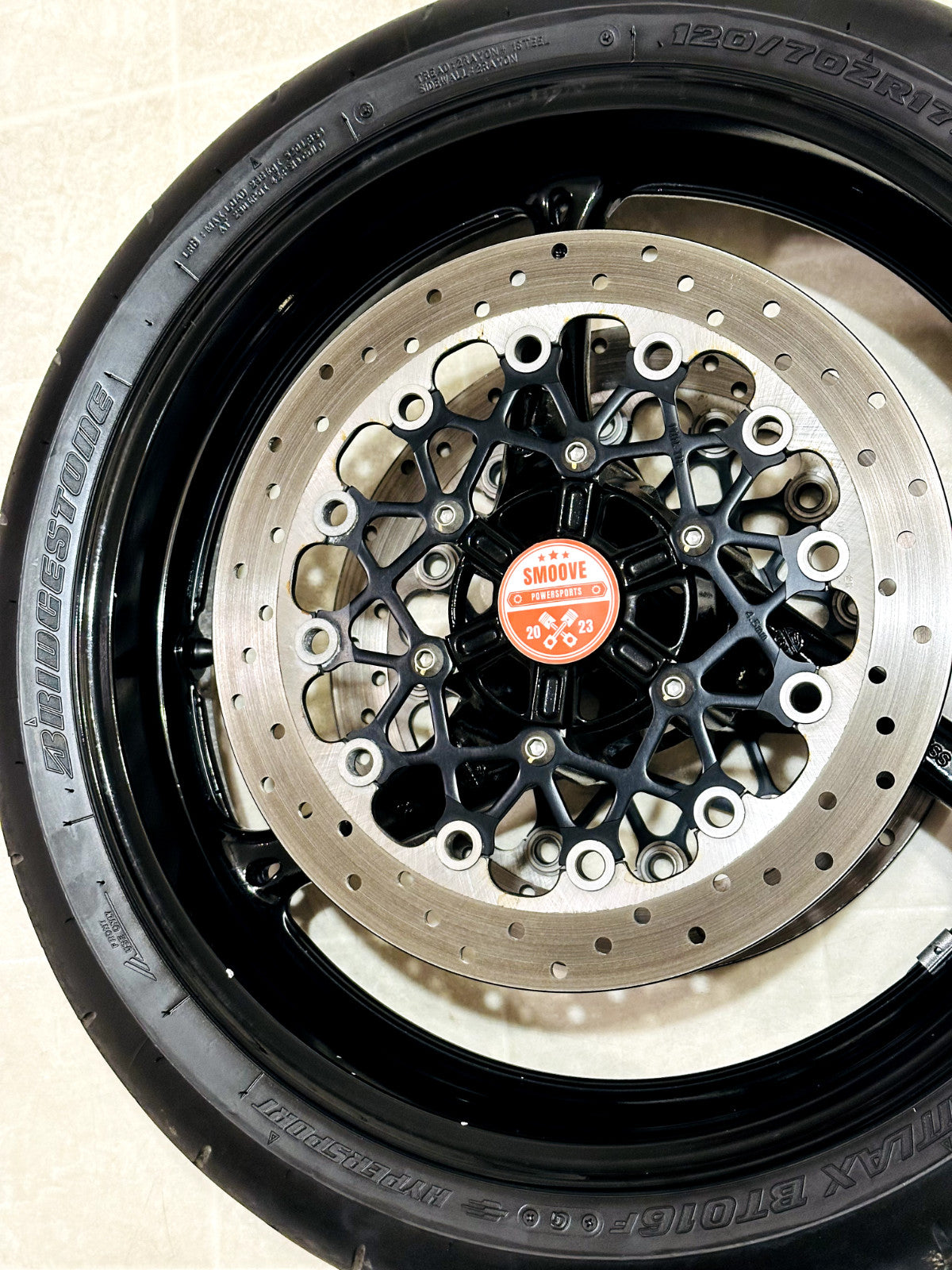 2011-2026 SUZUKI GSXR750 GSXR 750 OEM FRONT WHEEL RIM ROTORS TIRE MINT BLACK