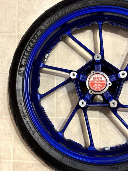 2022-2025 YAMAHA YZF R7 OEM FRONT WHEEL RIM & TIRE ASSEMBLY BLUE