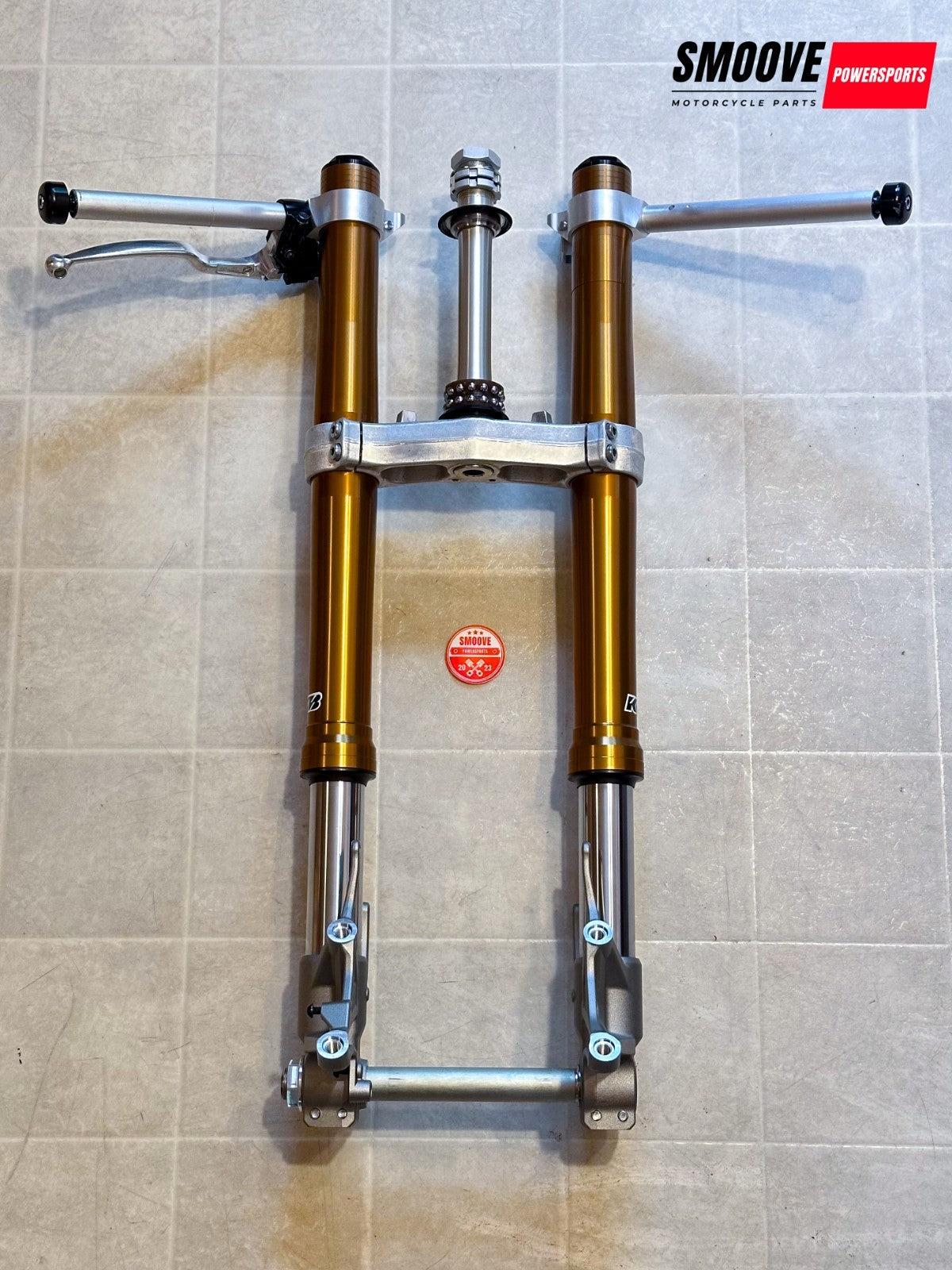 2025-2026 YAMAHA YZF R1 OEM FRONT FORKS SUSPENSION W/ TRIPLE TREE & CLIP ONS