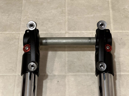 2011-2015 KAWASAKI NINJA ZX10R OEM FRONT FORKS SUSPENSION W/ TRIPLE TREE & BARS