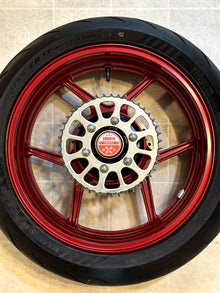 2019-2025 KAWASAKI NINJA ZX6R ZX636 OEM REAR BACK WHEEL RIM ROTOR SPROCKET RED