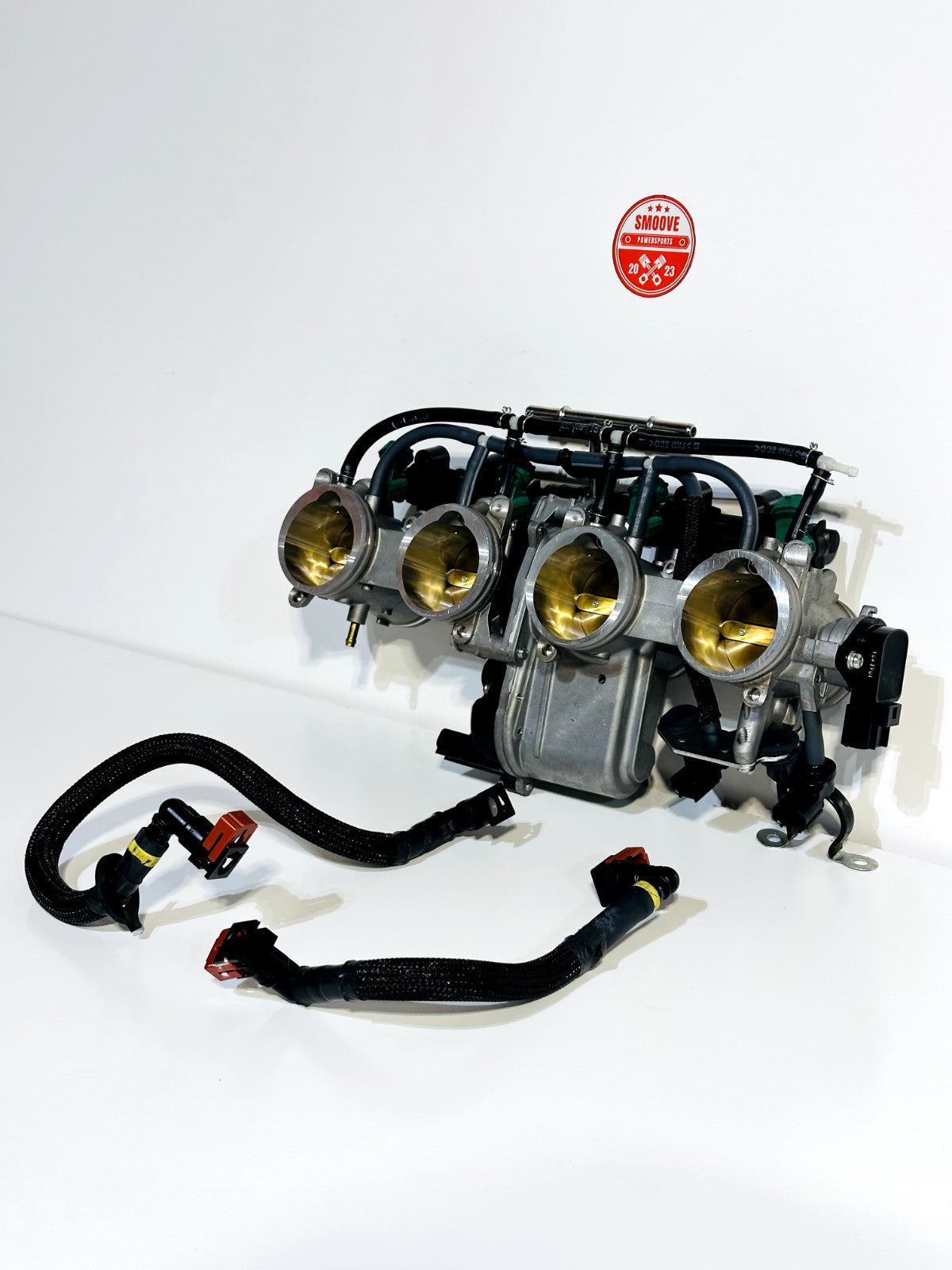 2024-2025 KAWASAKI NINJA ZX10R OEM THROTTLE BODY BODIES + INJECTORS & FUEL LINES