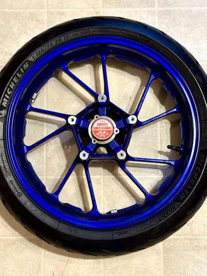 2022-2025 YAMAHA YZF R7 OEM FRONT WHEEL RIM & TIRE ASSEMBLY BLUE