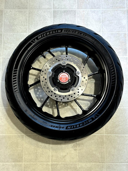 2022-2025 YAMAHA YZF R7 OEM REAR BACK WHEEL RIM ROTOR SPROCKET & TIRE BLACK