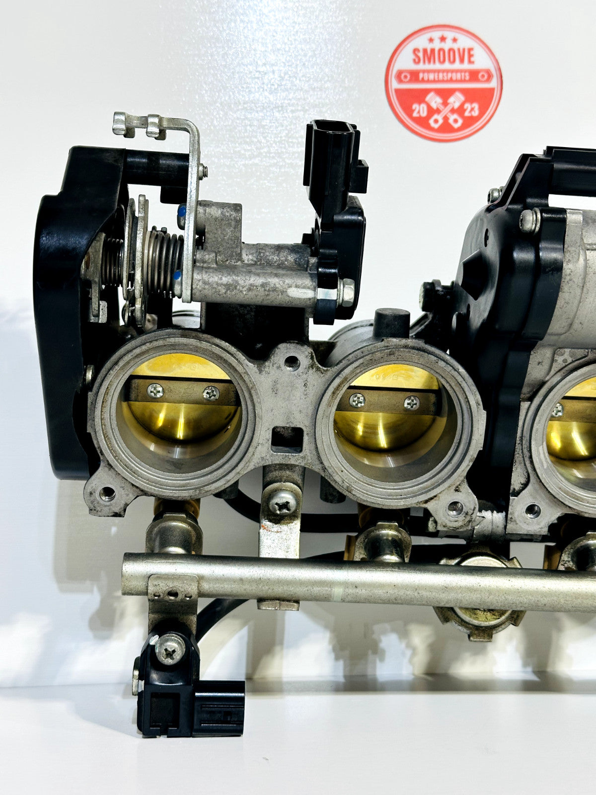 2008-2016 YAMAHA YZF R6 OEM THROTTLE BODY BODIES W/ FUEL INJECTORS + RAIL