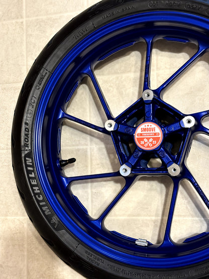 2022-2025 YAMAHA YZF R7 OEM FRONT WHEEL RIM & TIRE ASSEMBLY BLUE