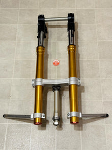 2011-2015 KAWASAKI NINJA ZX10R OEM FRONT FORKS SUSPENSION W/ TRIPLE TREE & BARS