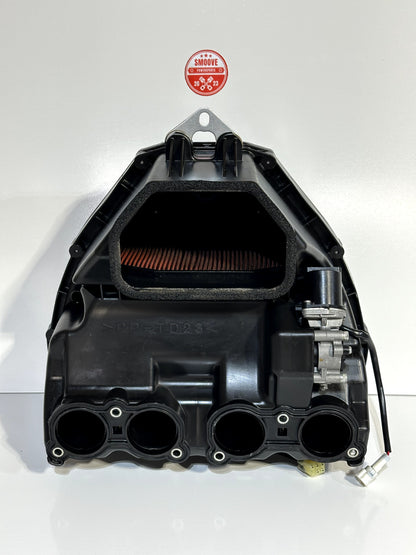 2009-2014 YAMAHA YZF R1 OEM AIR INTAKE FILTER BOX W/ TOP RAIL INJECTORS (MINT)