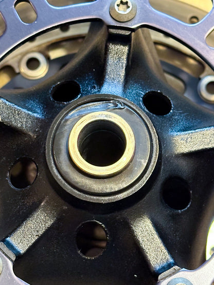 2008-2016 YAMAHA YZF R6 OEM FRONT WHEEL RIM ROTORS & TIRE ASSEMBLY BLACK