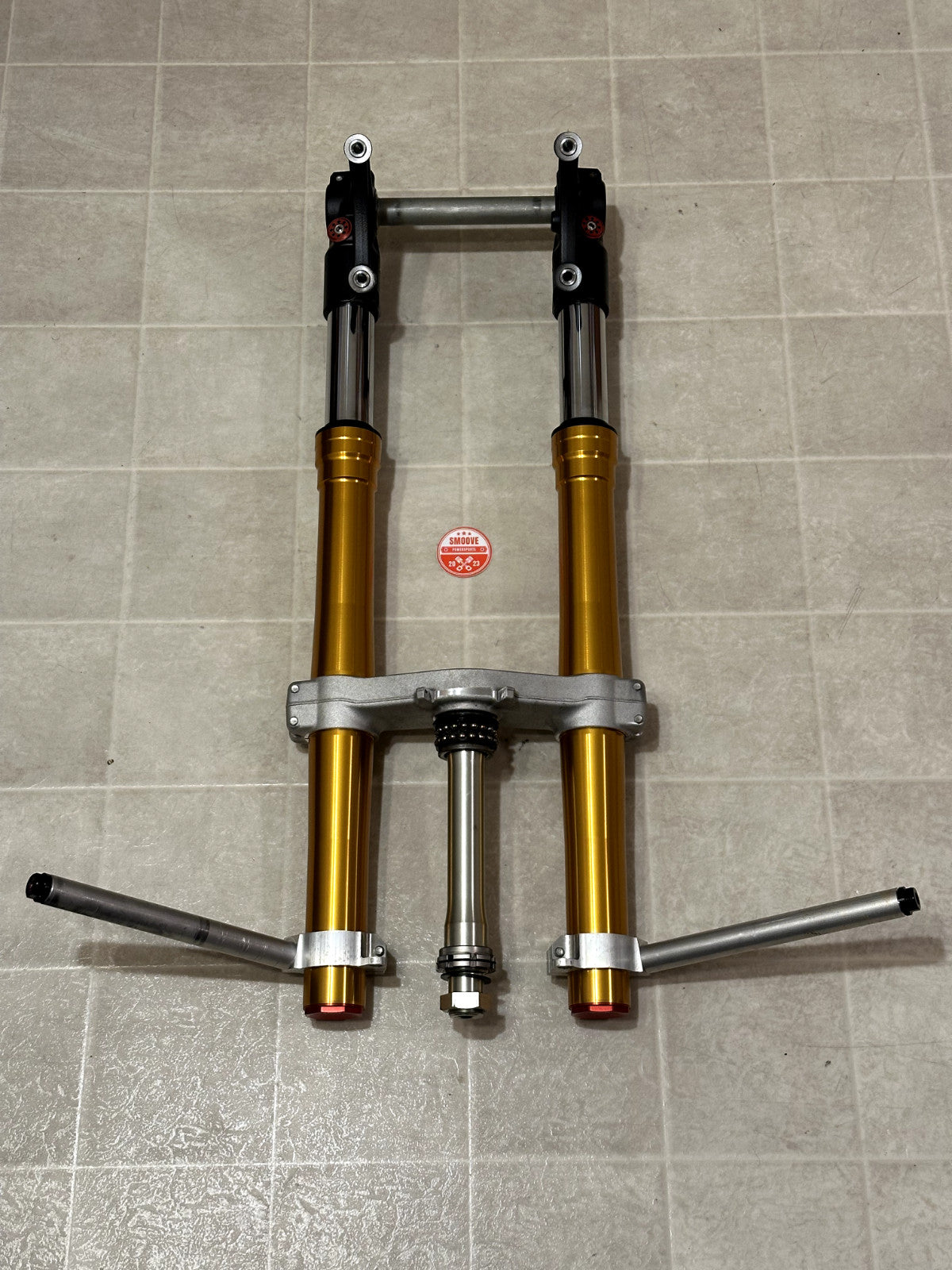 2011-2015 KAWASAKI NINJA ZX10R OEM FRONT FORKS SUSPENSION W/ TRIPLE TREE & BARS