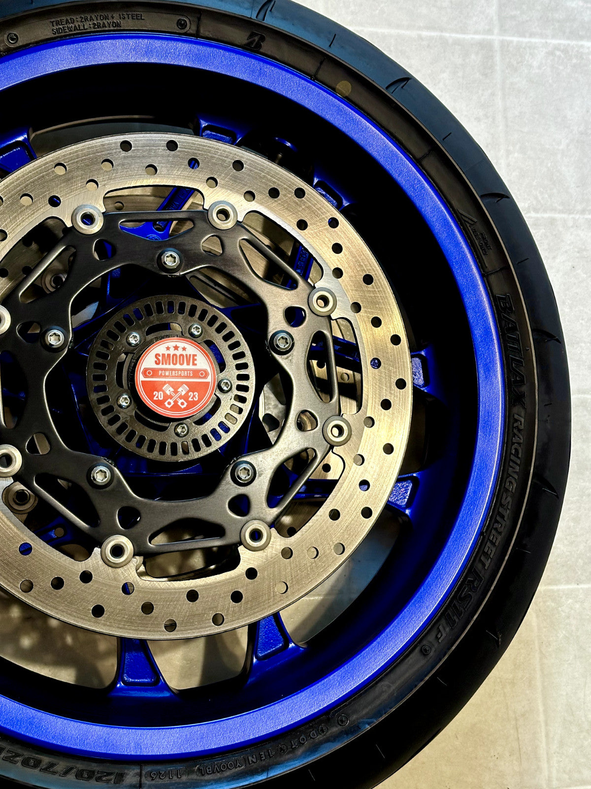 2020-2026 YAMAHA YZF R1 OEM FRONT WHEEL RIM ROTORS & TIRE ASSEMBLY BLUE