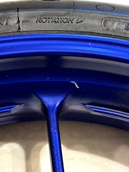 2022-2025 YAMAHA YZF R7 OEM FRONT WHEEL RIM & TIRE ASSEMBLY BLUE