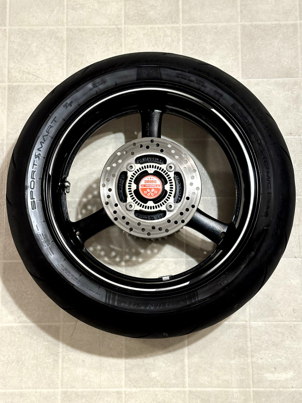 2021-2025 KAWASAKI NINJA ZX10R OEM REAR BACK WHEEL RIM TIRE SPROCKET ROTOR BLACK