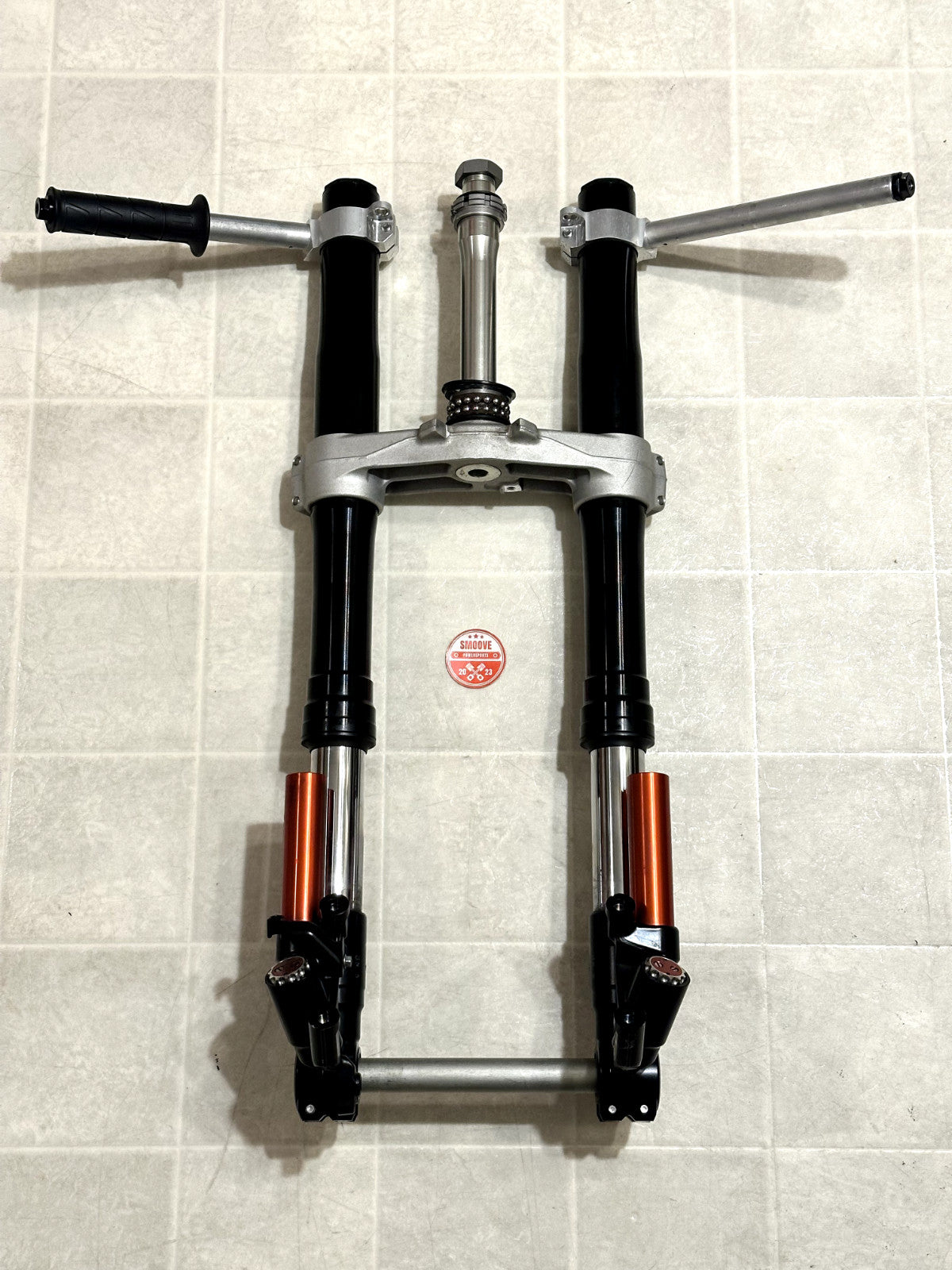 2021-2025 KAWASAKI NINJA ZX10R FRONT FORKS SUSPENSION W/ TRIPLE TREE + CLIP ONS ✅