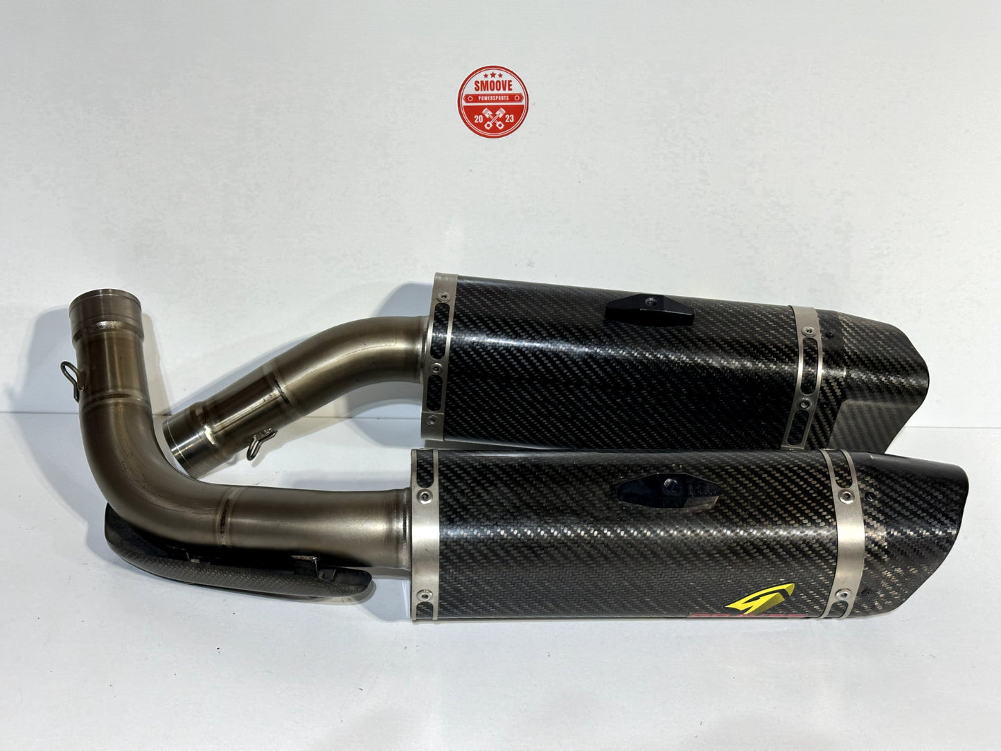 2009-2014 YAMAHA YZF R1 GRAVES EXHAUST SYSTEM MUFFLERS + MID PIPE & OEM HEADER
