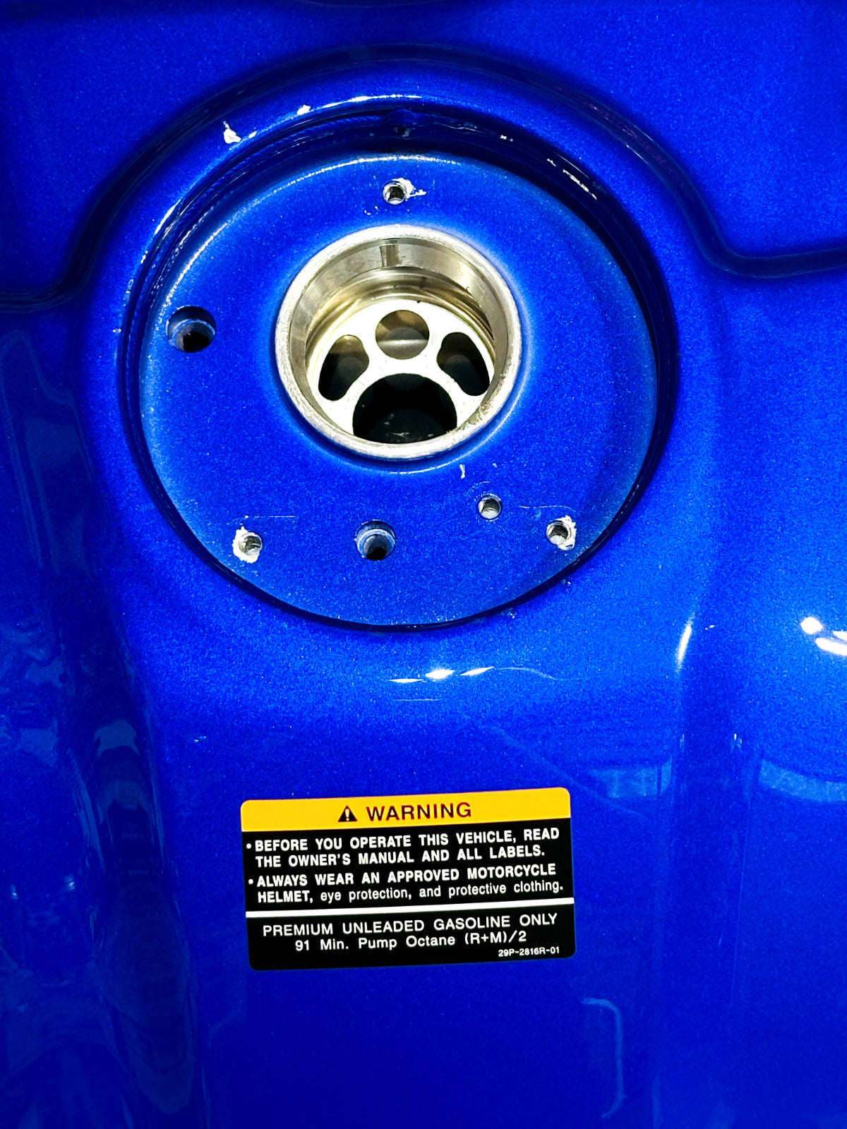 2020-2026 YAMAHA YZF R1 OEM GAS FUEL TANK CELL PETROL RESERVOIR BLUE NO DENTS✅