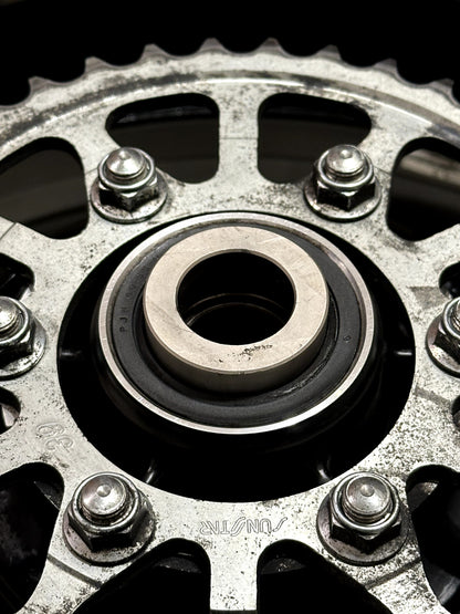 2011-2015 KAWASAKI NINJA ZX10R OEM REAR BACK WHEEL RIM ROTOR SPROCKET TIRE BLACK